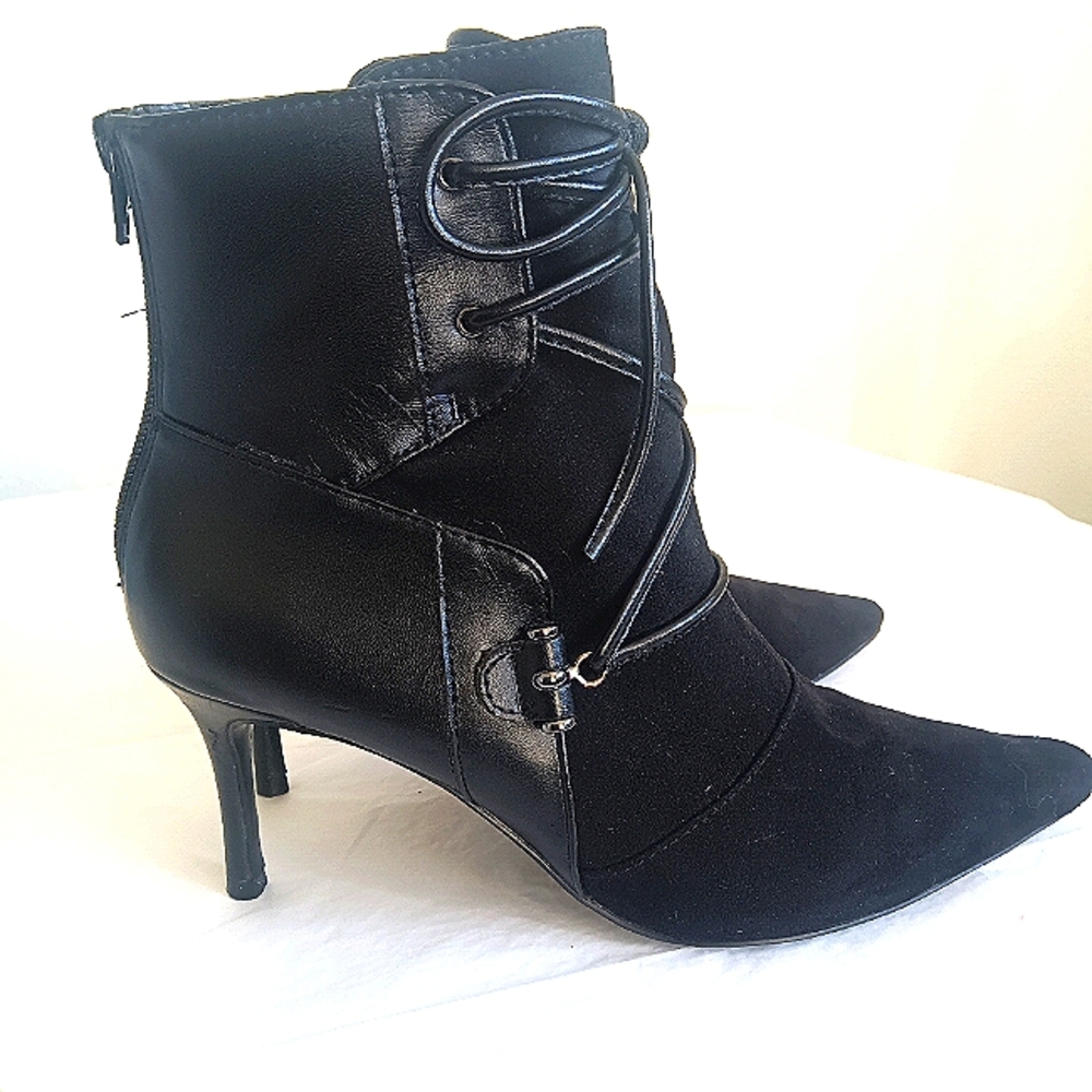 Sexy Black Ankle Boots, Goth, Whimsygoth, Baddie, Nine West Size 8